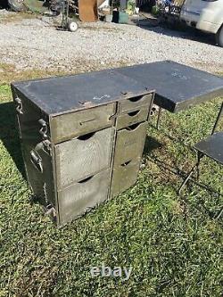 MILITARY SURPLUS Wood PORTABLE FIELD DESK CAMPING HUNTING -KIDS DESK -US ARMY