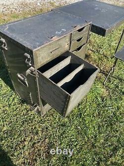 MILITARY SURPLUS Wood PORTABLE FIELD DESK CAMPING HUNTING -KIDS DESK -US ARMY