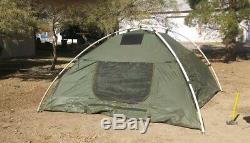 MILITARY TENT 5-SOLDIER ARMY SURPLUS ALL-WEATHER CAMPING 11x11 MADE IN USA