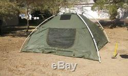 MILITARY TENT 5-SOLDIER ARMY SURPLUS ALL-WEATHER CAMPING 11x11 MADE IN USA