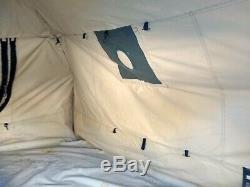 MILITARY TENT 5-SOLDIER ARMY SURPLUS ALL-WEATHER CAMPING 11x11 MADE IN USA
