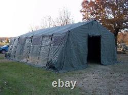 MILITARY TENT BASE- X 307 GREEN EASY UP 18' x 35' GARAGE HUNTING SURPLUS ARMY