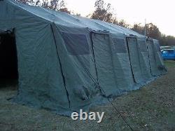 MILITARY TENT BASE- X 307 GREEN EASY UP 18' x 35' GARAGE HUNTING SURPLUS ARMY