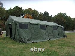 MILITARY TENT BASE- X 307 GREEN EASY UP 18' x 35' GARAGE HUNTING SURPLUS ARMY