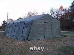 MILITARY TENT BASE- X 307 GREEN EASY UP 18' x 35' GARAGE HUNTING SURPLUS ARMY