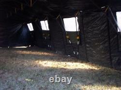 MILITARY TENT BASE- X 307 GREEN EASY UP 18' x 35' GARAGE HUNTING SURPLUS ARMY