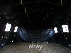 MILITARY TENT BASE- X 307 GREEN EASY UP 18' x 35' GARAGE HUNTING SURPLUS ARMY