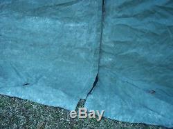 MILITARY TENT BASE- X 307 GREEN EASY UP 18' x 35' SURPLUS GARAGE HUNTING ARMY