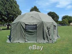 MILITARY TENT BASE- X 6D31 GREEN EASY UP 31'x31' SURPLUS ARMY CAMPING