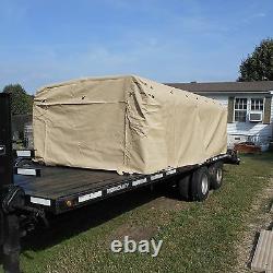 MILITARY TRUCK TRAILER 5 TON COVER+FRAME TAN 8 x14.5 x 4 FMTV MTV M1083 ARMY