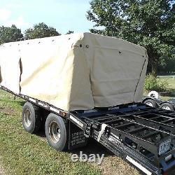 MILITARY TRUCK TRAILER 5 TON COVER+FRAME TAN 8 x14.5 x 4 FMTV MTV M1083 ARMY