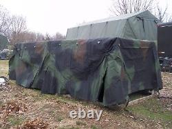 MILITARY TRUCK TRAILER TENT 5 TON CAMO COVER 8 x14.5 x 4 MTV M1083 ARMY NICE