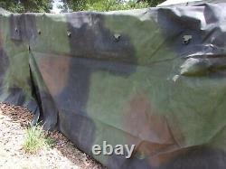 MILITARY TRUCK TRAILER TENT 5 TON CAMO COVER 8x14.5x4 MTV M1083 US ARMY-DAMAGED