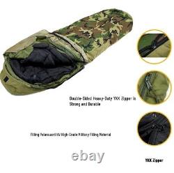 MT Army woodland Military Modular Sleeping Bags System with Bivy Cover for cold