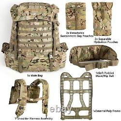 MT Military FILBE Main Rucksack Tactical Army Backpack with Pouches Multicam