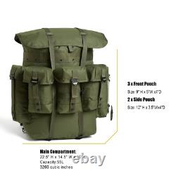 MT Upgraded Military ALICE Pack Large Rucksack Tactical Outdoor Backpack OD
