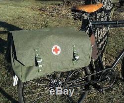 Medical Swiss Army Bag for Bicycle Pannier Original Vintage Military Waterproof