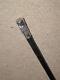 Meiji Era Chinese Military Leather Washer Swagger Stick With Silver Dragon Top