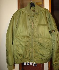 Men's VTG Ralph Lauren Polo 67 Jeans Co Bomber Jacket Military Surplus Green XL