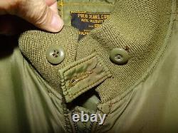 Men's VTG Ralph Lauren Polo 67 Jeans Co Bomber Jacket Military Surplus Green XL