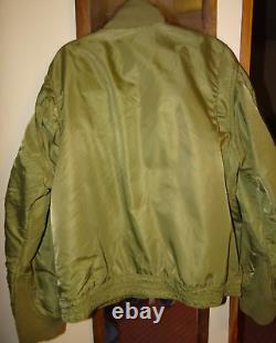 Men's VTG Ralph Lauren Polo 67 Jeans Co Bomber Jacket Military Surplus Green XL