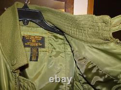 Men's VTG Ralph Lauren Polo 67 Jeans Co Bomber Jacket Military Surplus Green XL