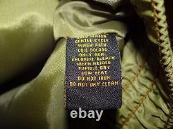 Men's VTG Ralph Lauren Polo 67 Jeans Co Bomber Jacket Military Surplus Green XL