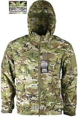 Mens British Army Combat Military Waterproof Nylon Hooded Rain Jacket Camo Smock