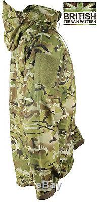 Mens British Army Combat Military Waterproof Nylon Hooded Rain Jacket Camo Smock