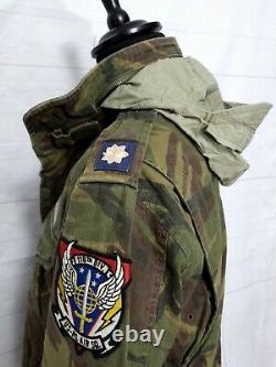 Mens Polo Ralph Lauren camo M65 military surplus patch field combat jacket L
