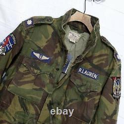 Mens Polo Ralph Lauren camo M65 military surplus patch field combat jacket L