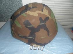 Military 87 M-1 PASGT Camouflage Army Surplus Helmet # 4D