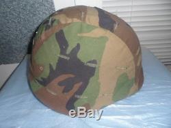 Military 87 M-1 PASGT Camouflage Army Surplus Helmet # 4D