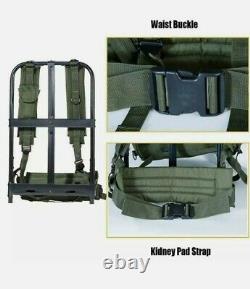 Military ALICE Pack Combat Tactical Army Backpack withFrame Olive Drab+Accessories