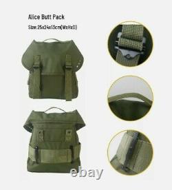 Military ALICE Pack Combat Tactical Army Backpack withFrame Olive Drab+Accessories