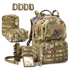 Military Army Medium Rucksack Molle II Tactical Backpack with Pouches Multicam