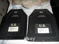 Military Army Tactical Surplus Large Strike Face Ballistic Plates complete vest