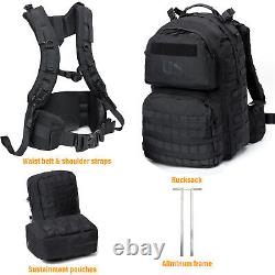 Military Backpack Army Rucksack, MOLLE 2 Medium Tactical Assault Pack with Frame