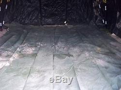 Military Base X Tent 203 Army Surplus Canvas 210 Sq-ft Has Liner And Floor