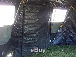 Military Base X Tent 203 Army Surplus Canvas 210 Sq-ft No Liner Yes Floor
