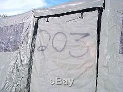 Military Base X Tent 203 Army Surplus Canvas 210 Sq-ft No Liner Yes Floor