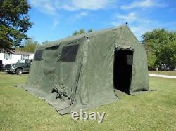 Military Base X Tent 303 Army 270 Sq-ft No Liner Yes Floor Camping Hunt