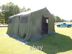 Military Base X Tent 303 Army 270 Sq-ft No Liner Yes Floor Camping Hunt