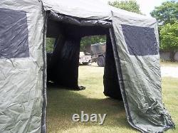 Military Base X Tent 303 Army Vinyl Canvas 270 Sq-ft Has Liner And Floor+cords