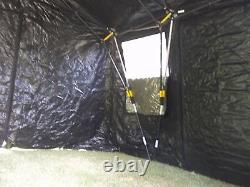 Military Base X Tent 303 Army Vinyl Canvas 270 Sq-ft Has Liner And Floor+cords