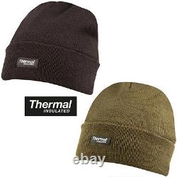 Military Beanie Thermal British Army Winter Ski Knitted Watch Hat Black Green