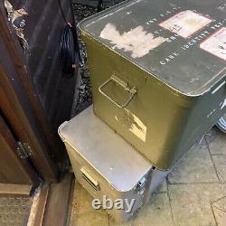 Military Case Ex Army Aluminium/ Metal/storage Heavy Duty The Green One On Top
