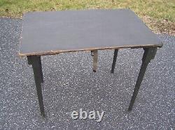 Military Folding Wood Table Desk Vintage Army Camping Reenacting Military Truck