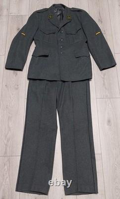 Military Jacket + Trousers, wool, size EU 52 US L, 1985, Swiss Army artillery