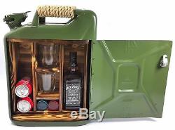 Military Jerry Can Portable Mini Bar Canister Great Gift Army Fuel Kanister